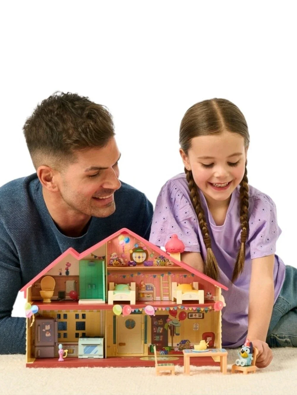 Bluey Heeler Birthday Celebration Home Pack & Go Playset Toddlers DollhouseToy